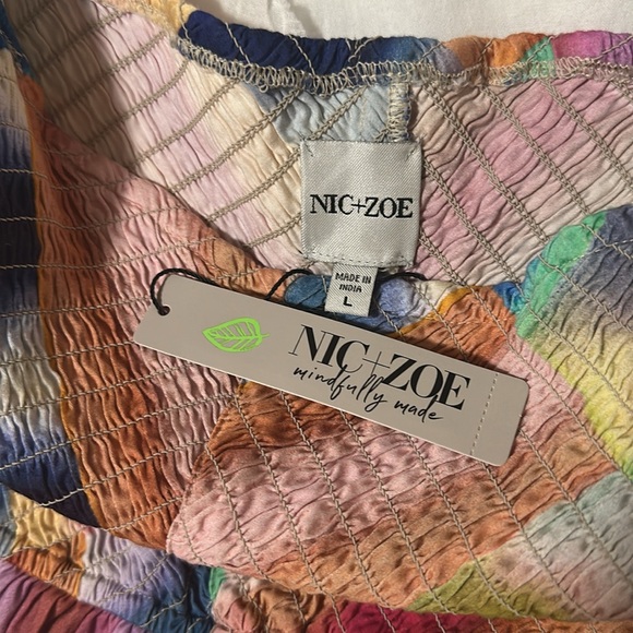 NIC + ZOE Porto fino Sarah Square Neck Sleeveless Fit-And-Flare Midi Dress - Picture 7 of 8